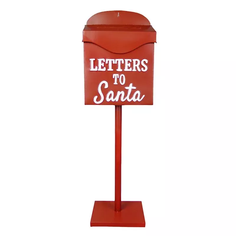 Letters to Santa Red Metal Mailbox, 36"