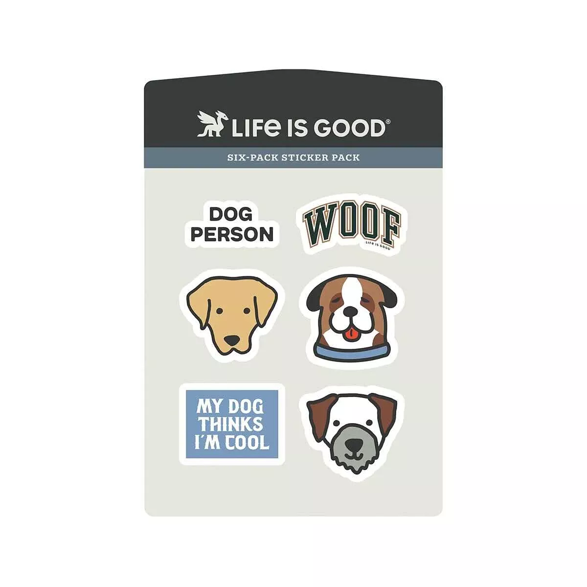 Life is Good Dogs Six-Pack Sticker Pack