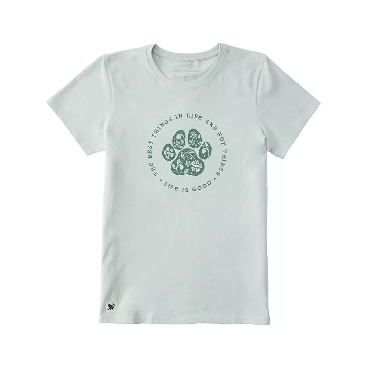 Life is Good Women's Best Things in Life Are Dog Paws Floral Short Sleeve Crusher Lite T-Shirt