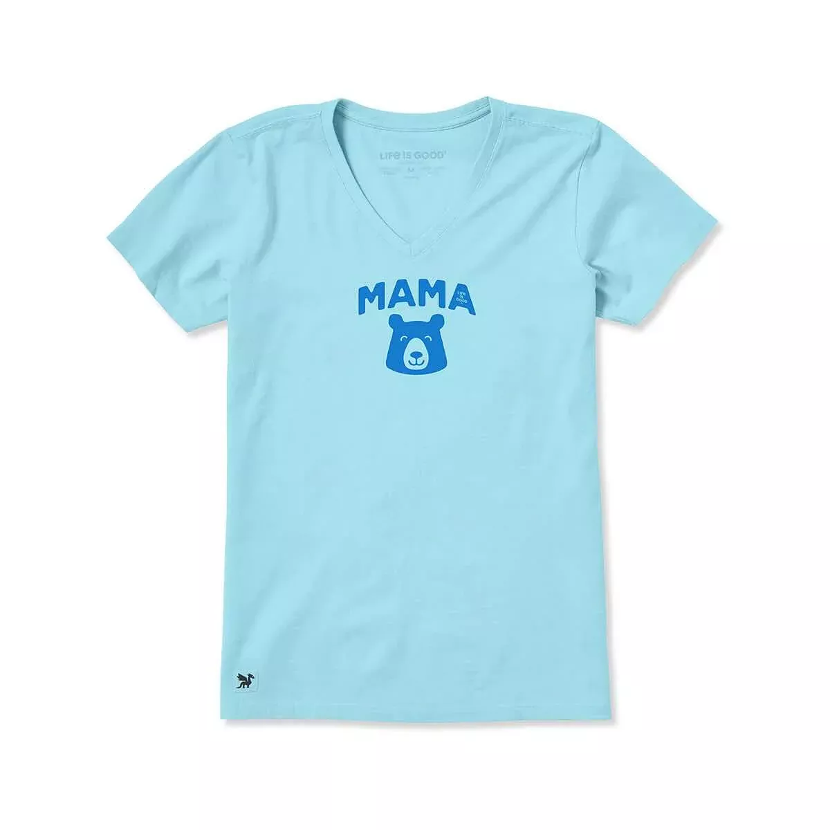 Life is Good Women's Mama Bear Head Short Sleeve Crusher Lite V-Neck Shirt