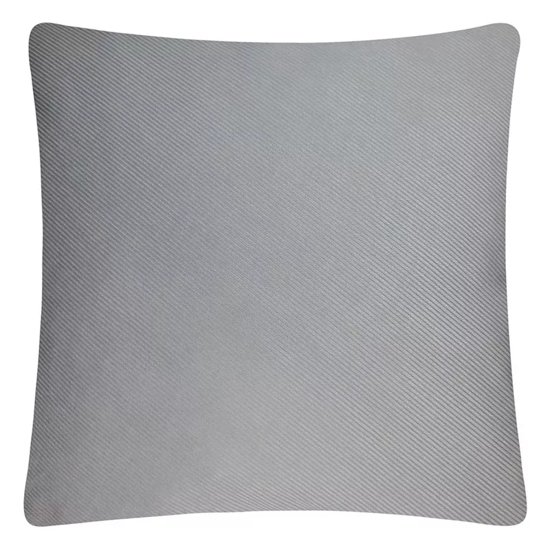 Light Grey Diagonal Striped Throw Pillow, 24"