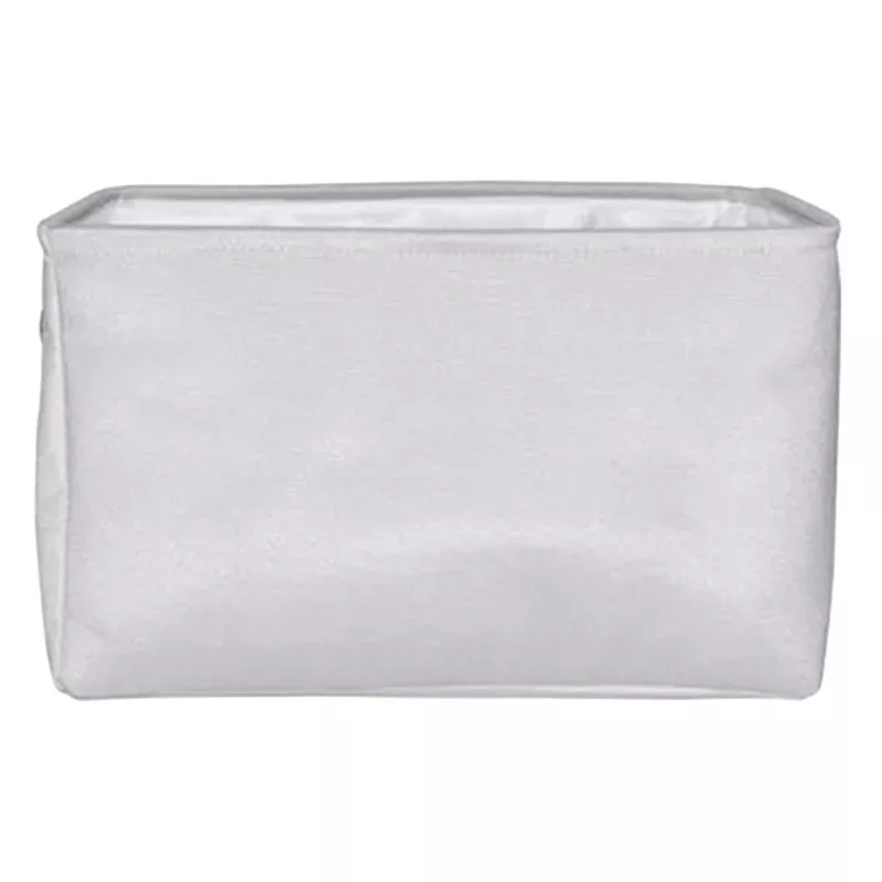 Light Grey Rectangle Fabric Storage Basket, Large