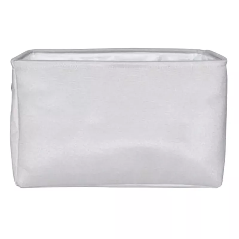 Light Grey Rectangle Fabric Storage Basket, Medium
