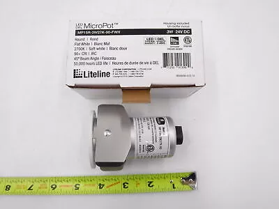 Liteline 3W Round LED Micropot Recessed Pot Light 24V DC Flat White 2700K