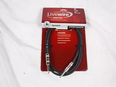 Livewire Essential 16g Speaker Cable 1/4″ to 1/4″ 5 ft. Black