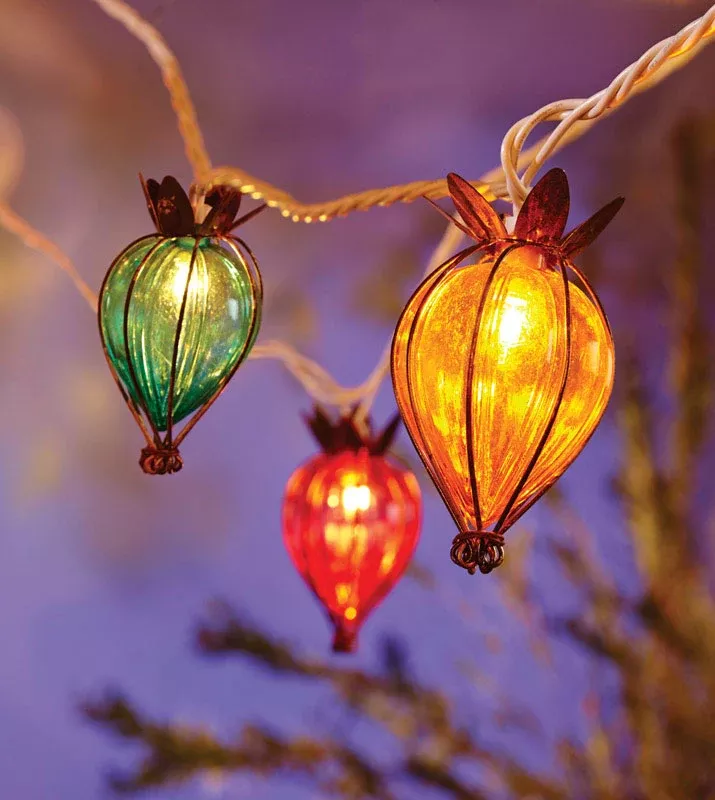 Living Accents 624FV11D Multicolored Teardrop Globe Light Set,7.5 ft. L