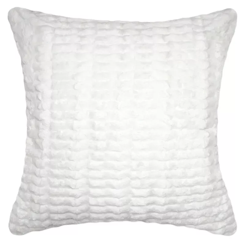 Logan White Brush Throw Pillow, 24"