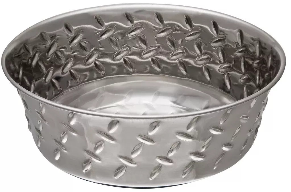 Loving Pets 7254 Bowl Diamond Plate, 1-Pint