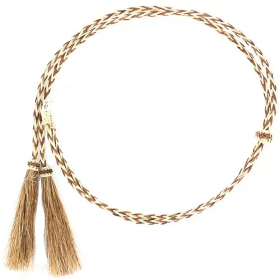 M & F Western Men's Braided Horsehair Tassels Stampede String Pin Rust - Blonde