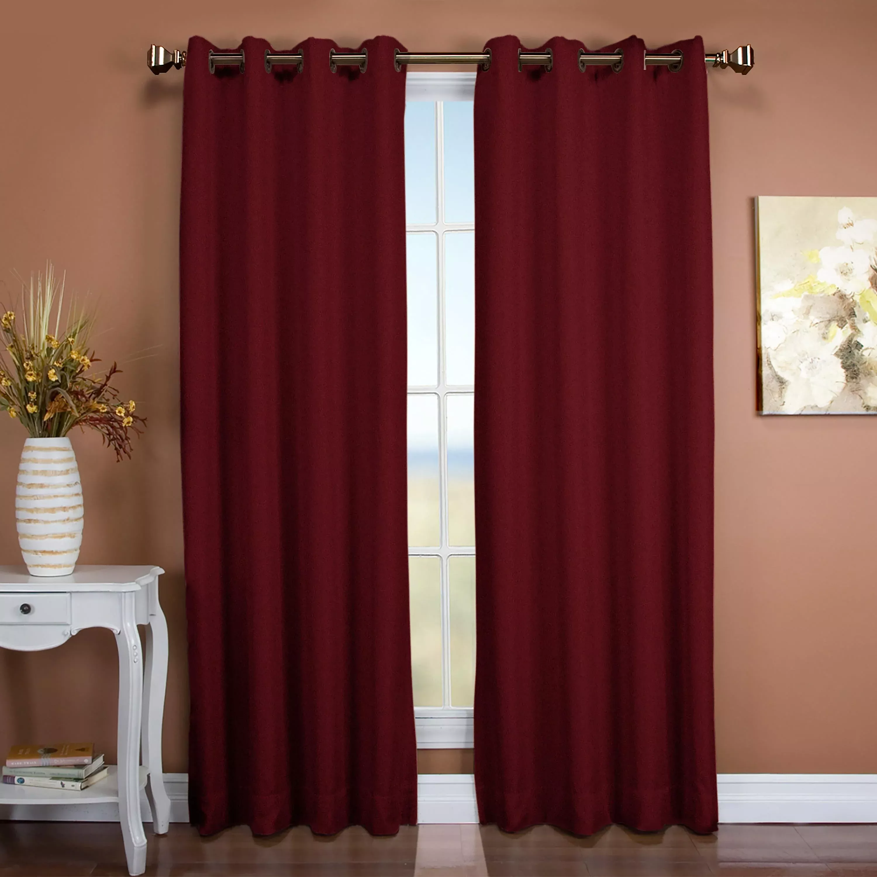 Madison Double-Blackout Grommet Curtain Pair, 40"W x 54"L per panel