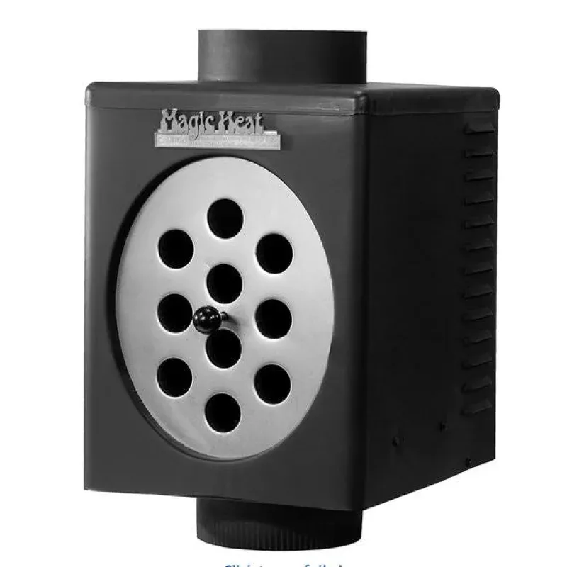 Magic Heat Bottom Crimp Heat Reclaimer for Use with Wood Burning Appliances, UL Listed, Fits 6 Single Wall Chimney Pipe HY-C MH-6R