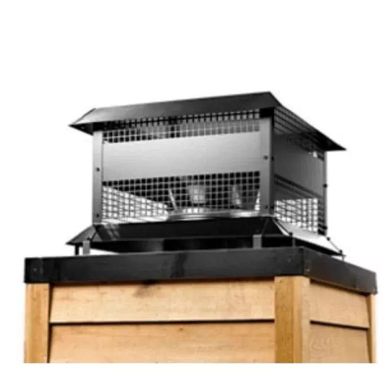 Majestic / Heatilator Square Termination Cap Black SL300 Pipe ST375