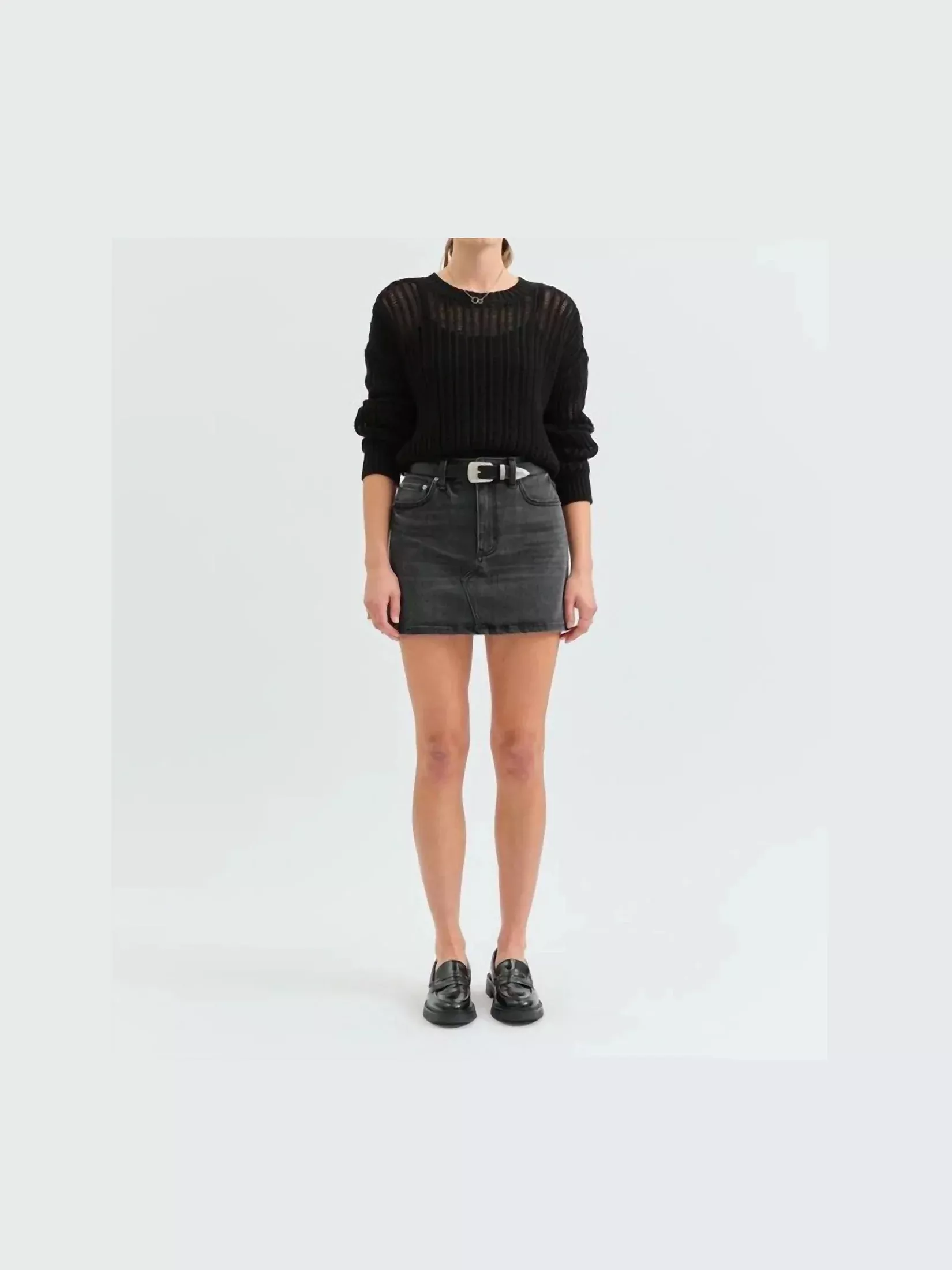 Malibu Mini Skirt Mid Waist - Spade