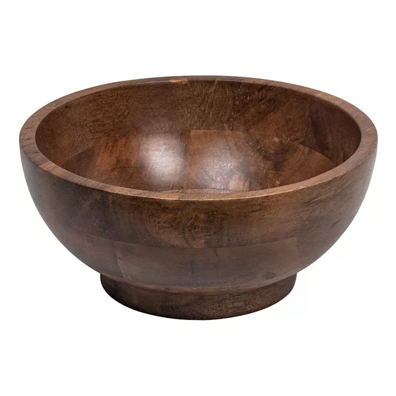 Mango Wood Decorative Bowl, 10"