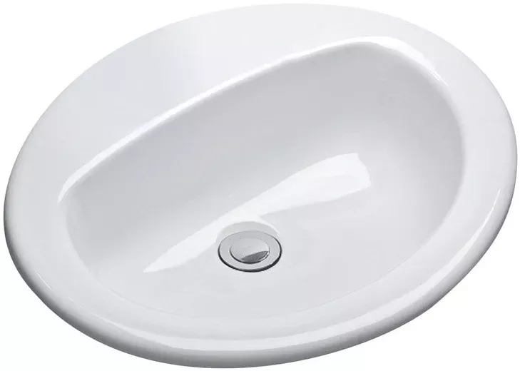Mansfield 237-4 Oval Self Rimming Lavatory Sink, White