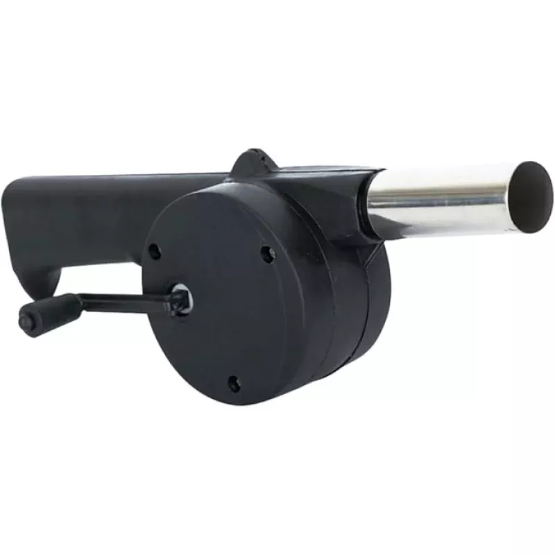 Manual Bbq Air Blower Hand Crank Fan Portable Campfire Bellows for Outdoor Grilling and Camping Fire Pits Black Metal Handheld Grill Accessory