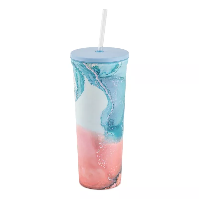 Marble Print Fashion Tumbler, 24oz