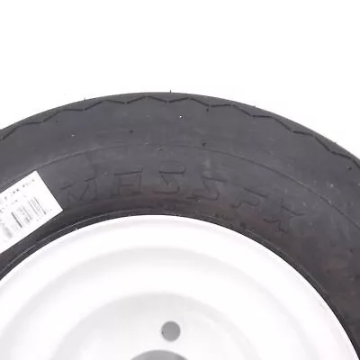 MASSFX 18×8.5-8 4 Ply Golf Cart Tire & 4/4 White Wheel Combo