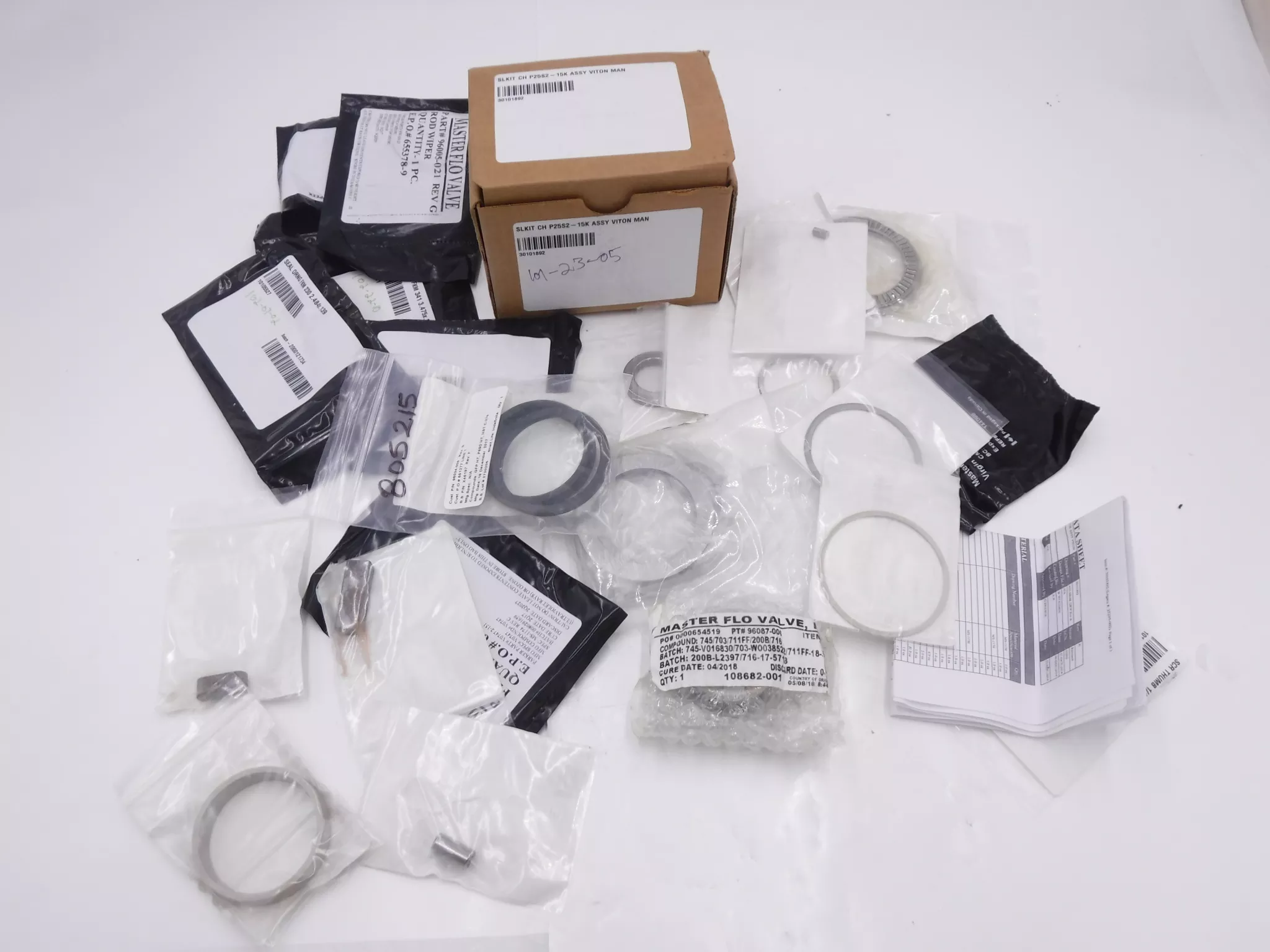 Master Flo Choke Seal Kit For P25S2-15K Manually Operated Viton Stem Bonnet Seal