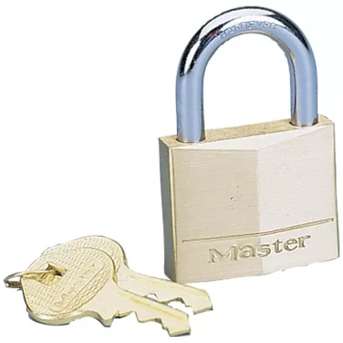 Master Lock 140DSolid Brass Padlock, 1-9/16'', 4 Pin