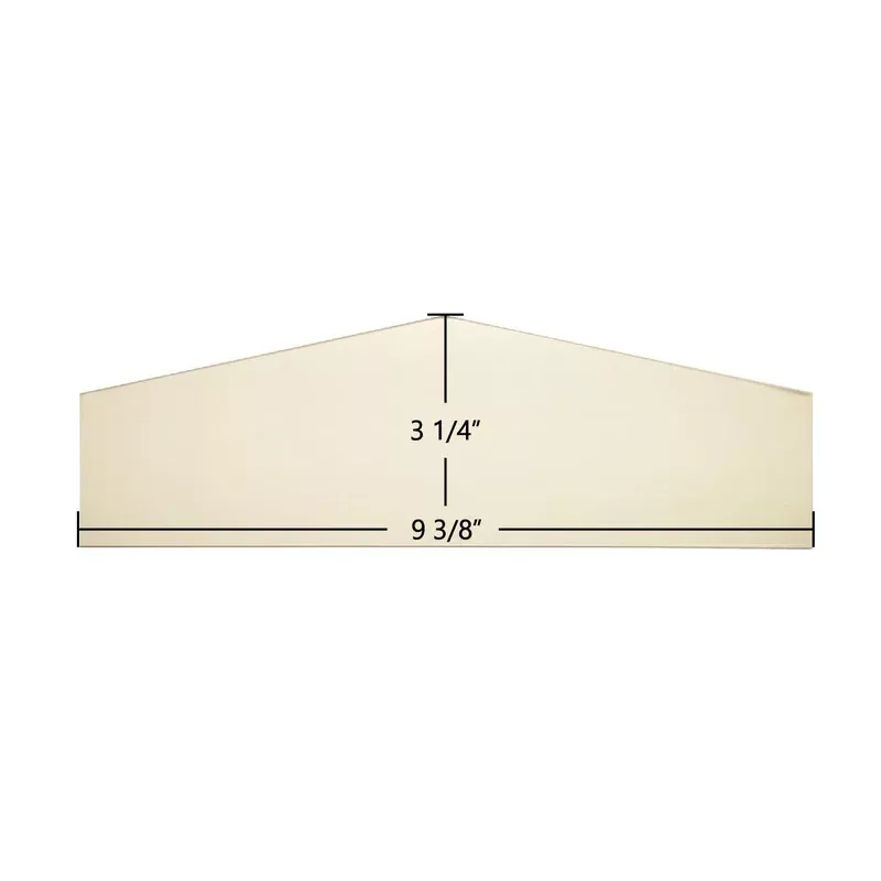 Masters Choice Arch-Top Door Glass 9 3/8″ x 3 1/4″ (Part #MC-Hood Glass)
