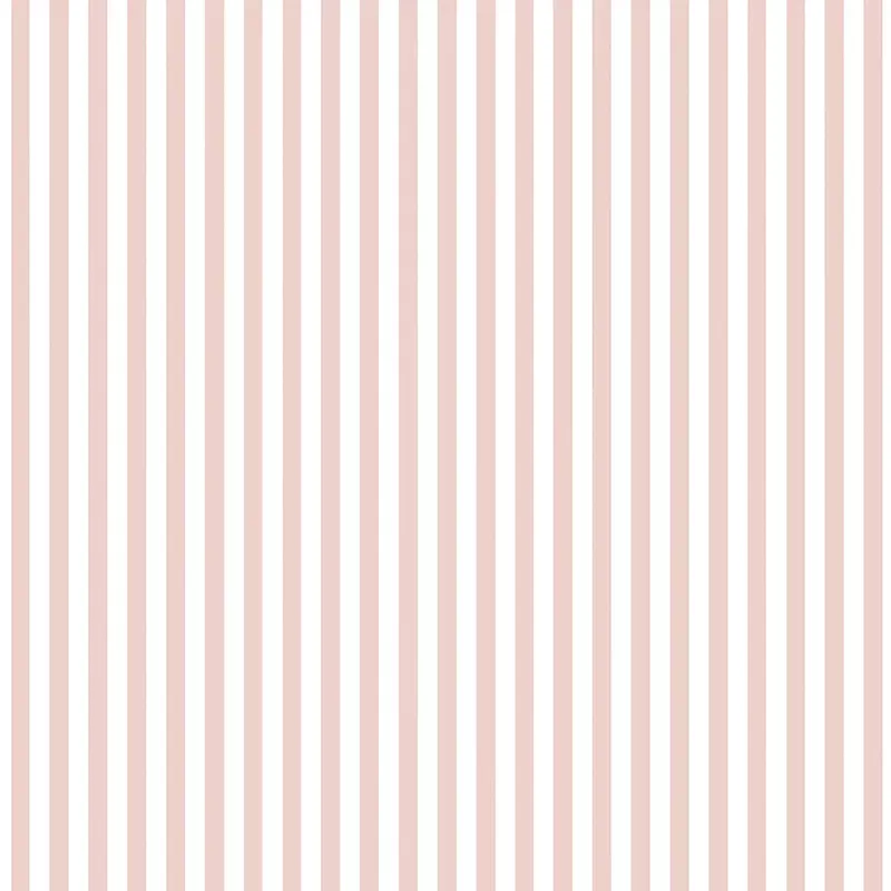 Matchstick Stripe Blush Pink Wallpaper