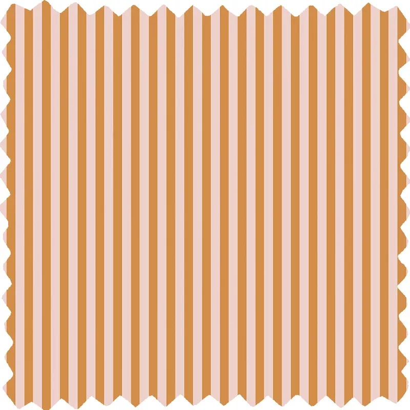 Matchstick Stripe Pink Cloud/Gorse Linen Fabric