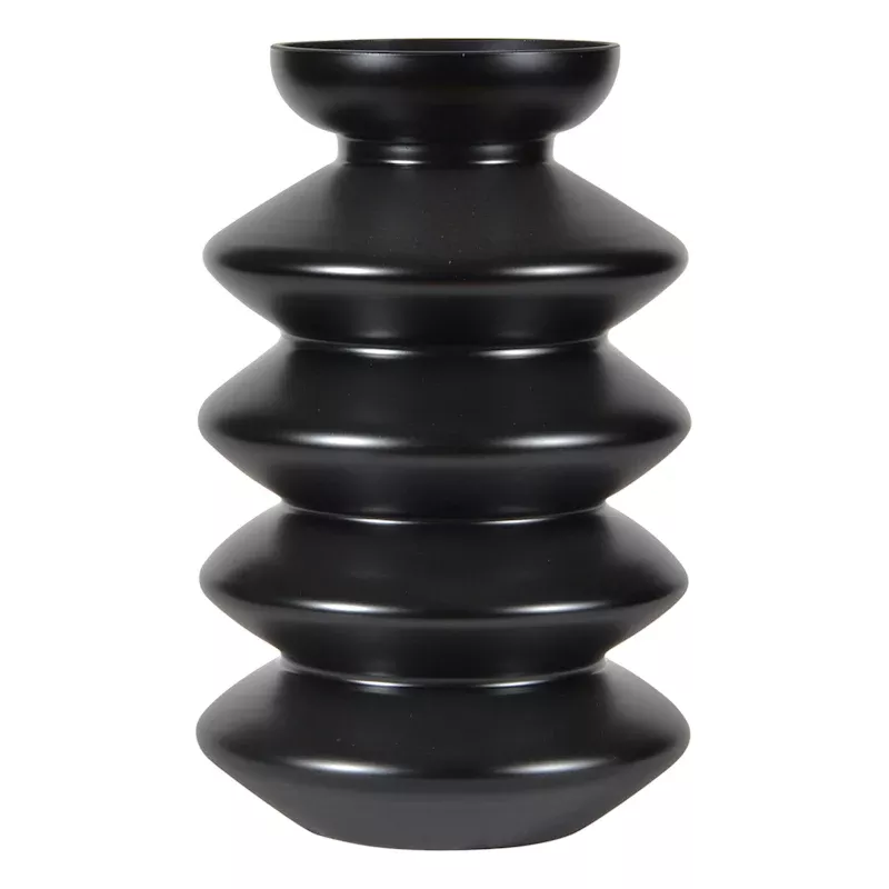 Matte Back Tier Glass Vase, 10"