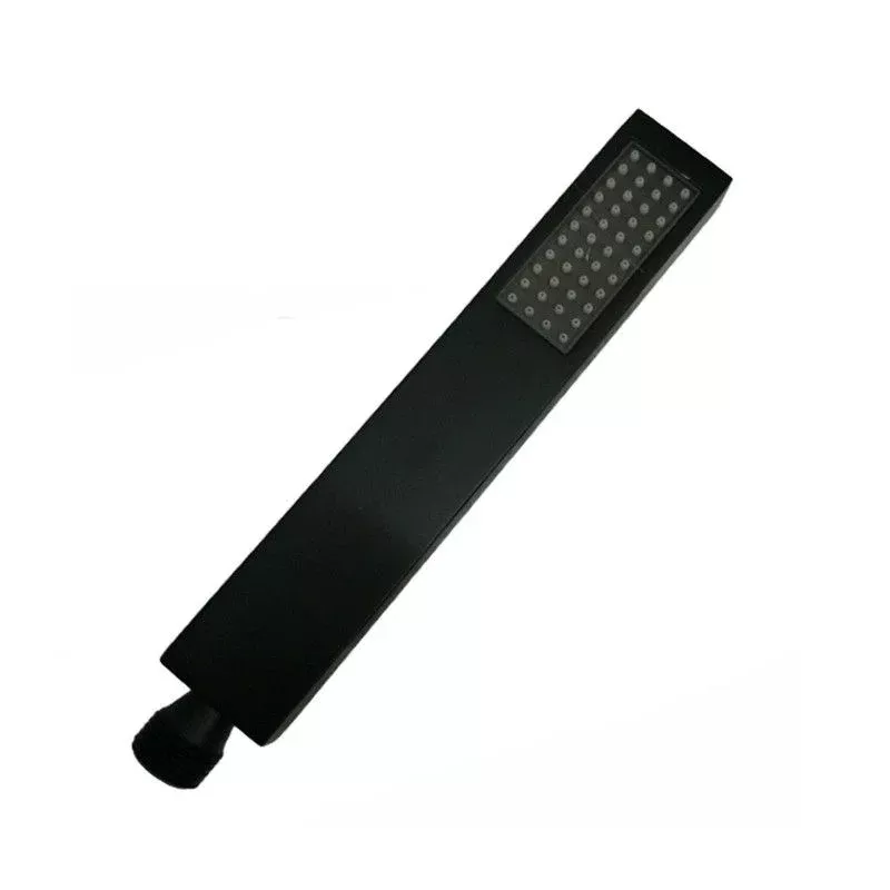 Matte Black Brass Square Handheld Shower Spray Head