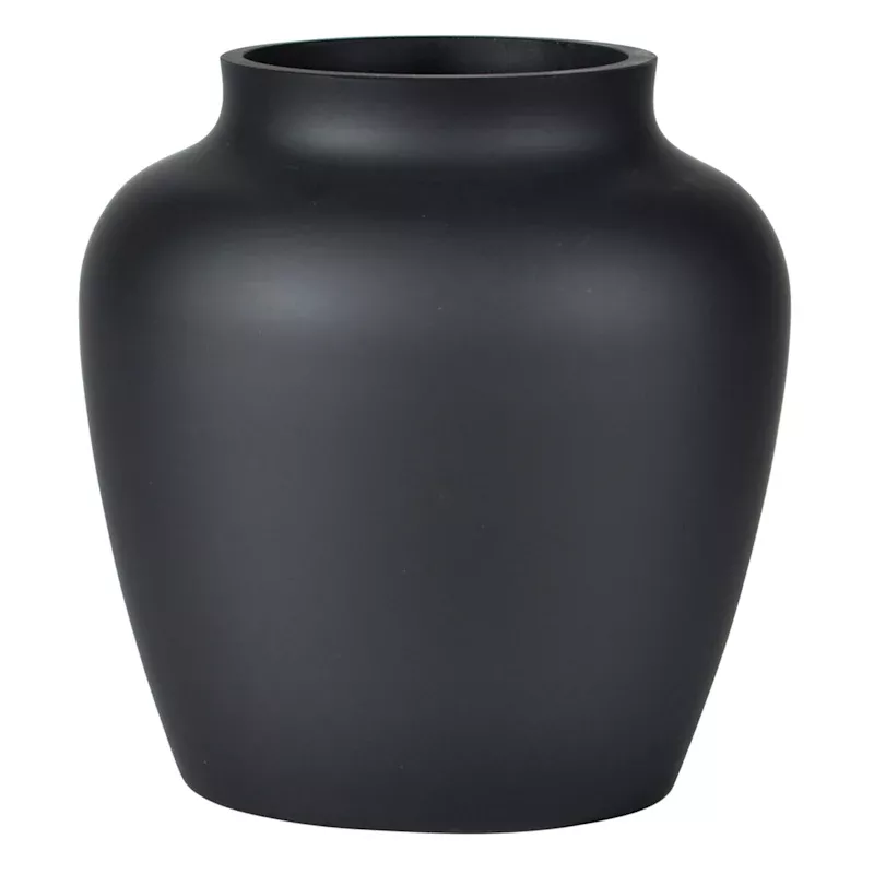 Matte Black Vase, 6"