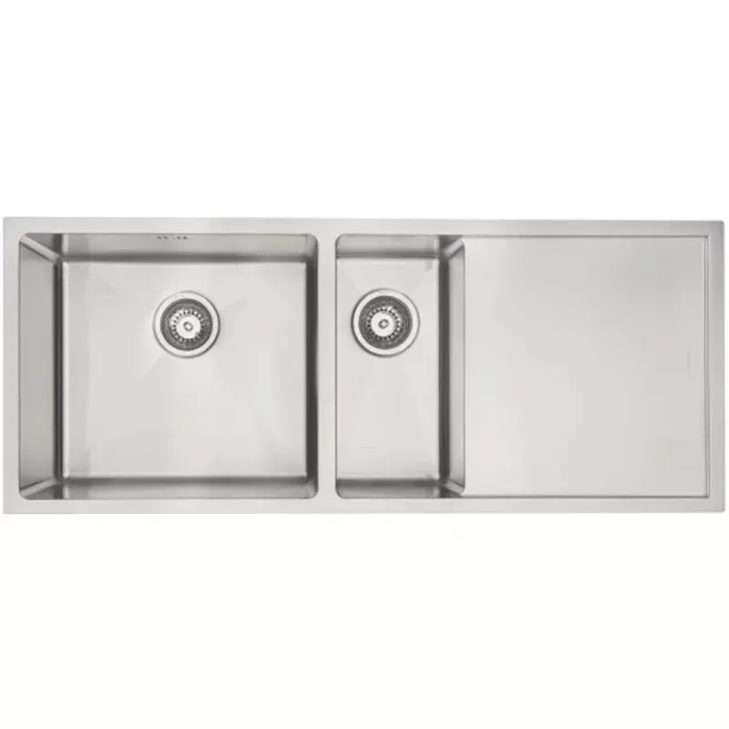 Mercer DV403-R Sheffield 1 & 1/4 Double Bowl & Drainer – Right Hand
