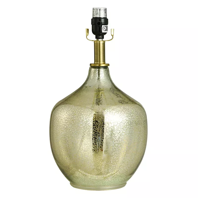 Mercury Glass Round Accent Lamp, 16"