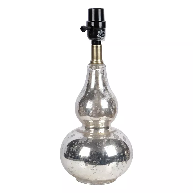 Mercury Glass Tiered Lamp Base, 13"
