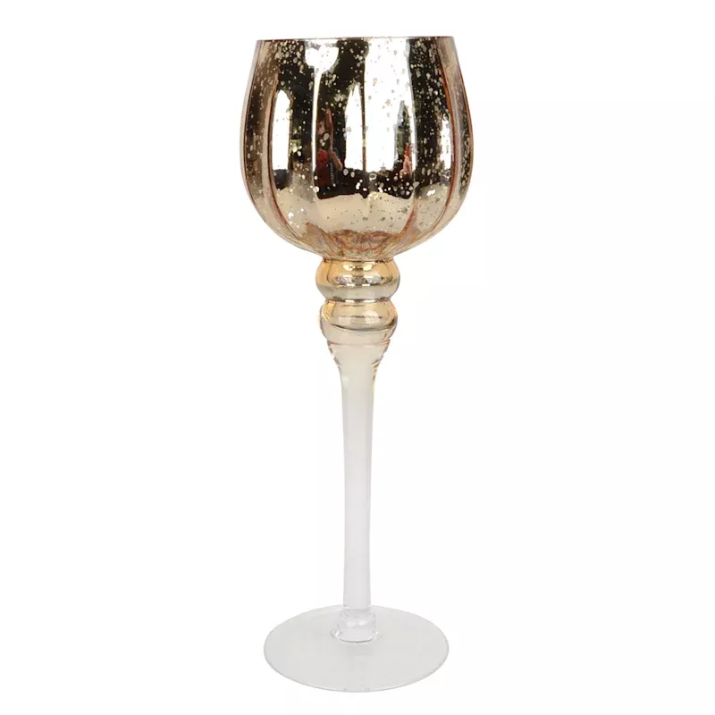 Mercury Glass Votive Holder, 13.8"