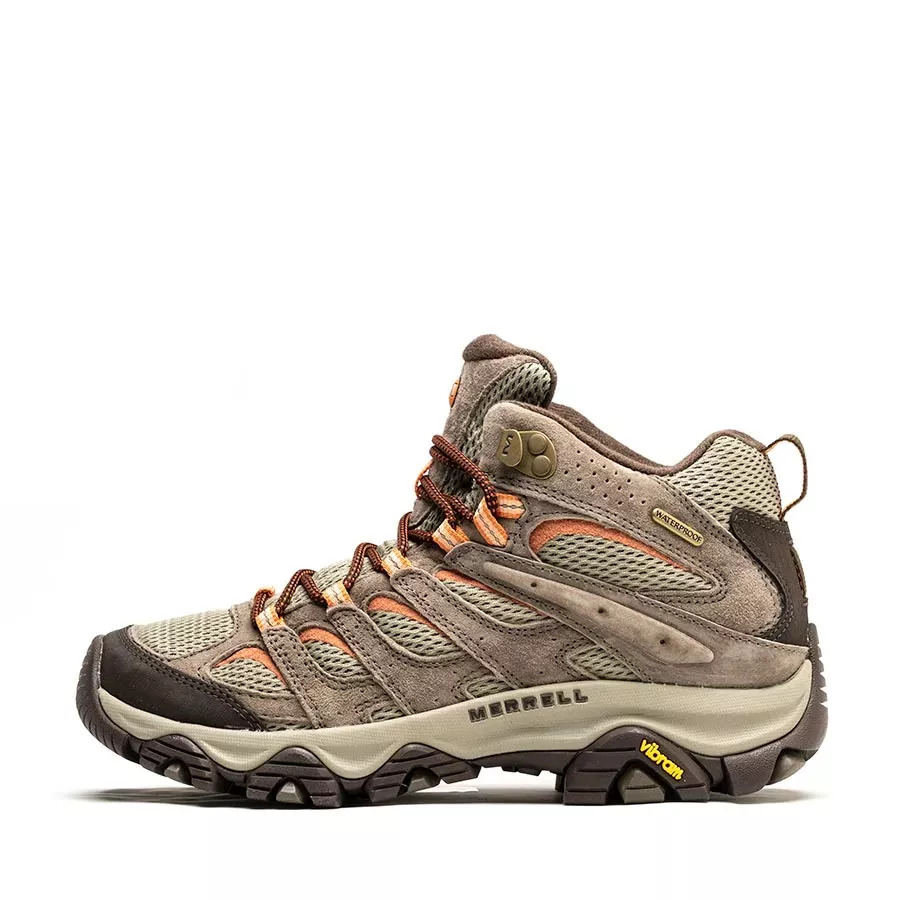 Merrell Women's Waterproof Mid Moab 3 Hiking Boots - Bungee Cord