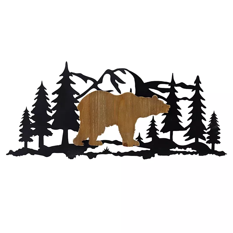 Metal Bear Wall Decor, 12x18