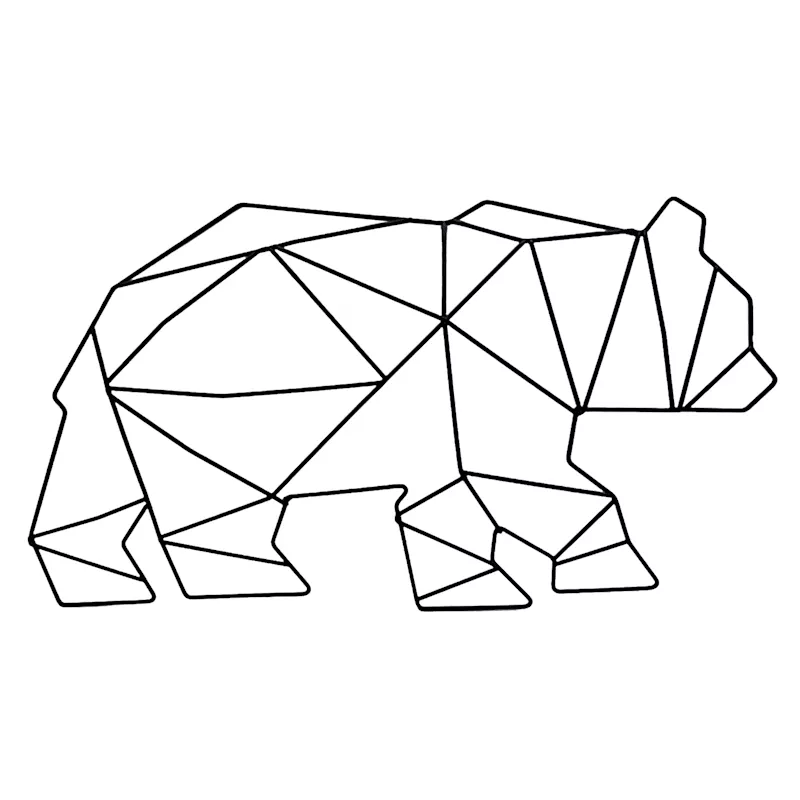 Metal Bear Wall Decor, 17x18