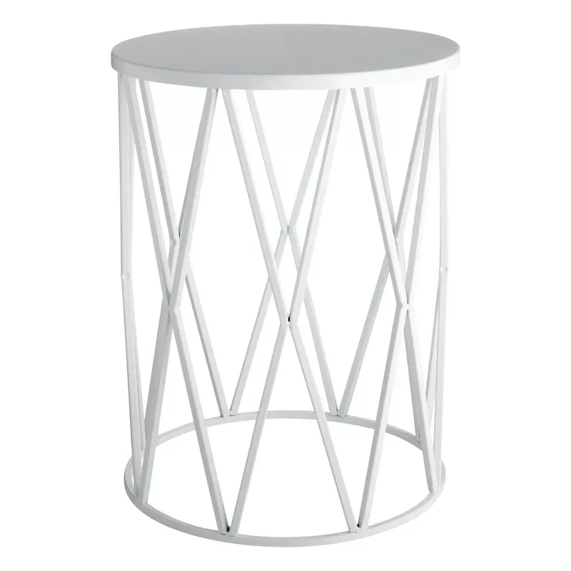Metal Diamond Plant Stand, White