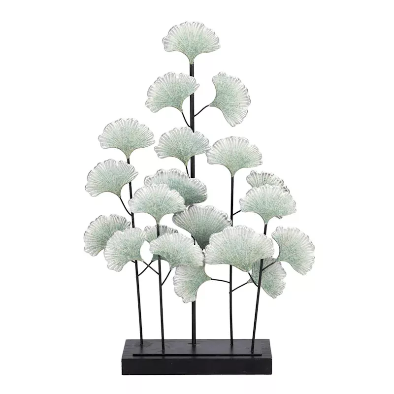 Metal Gingko Leaf Figurine, 20"