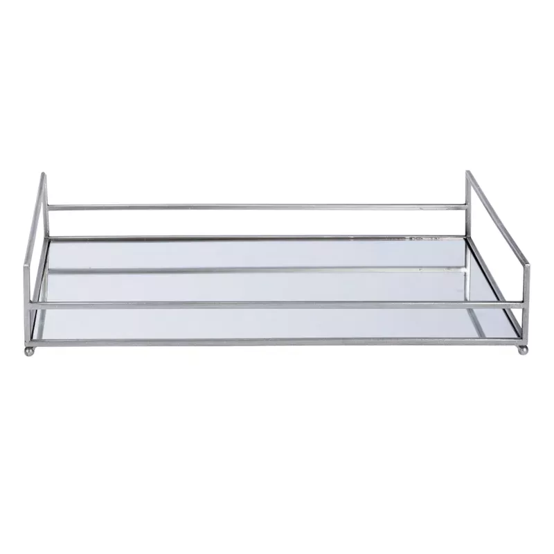 Metal & Mirror Tray, 18"