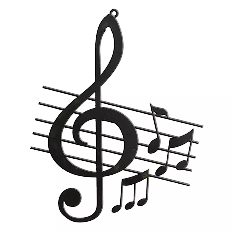 Metal Music Note Wall Art, 9x12
