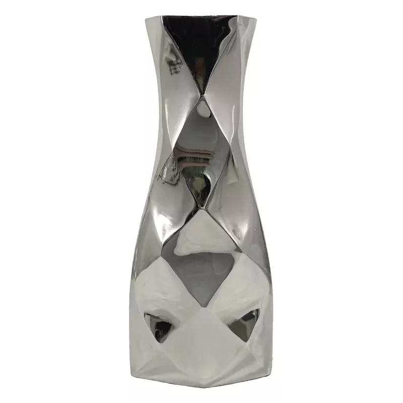 Metallic Aluminum Vase, 14"