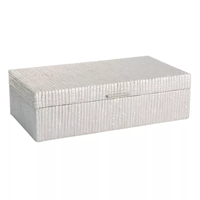 Metallic Seagrass Decorative Box, Large