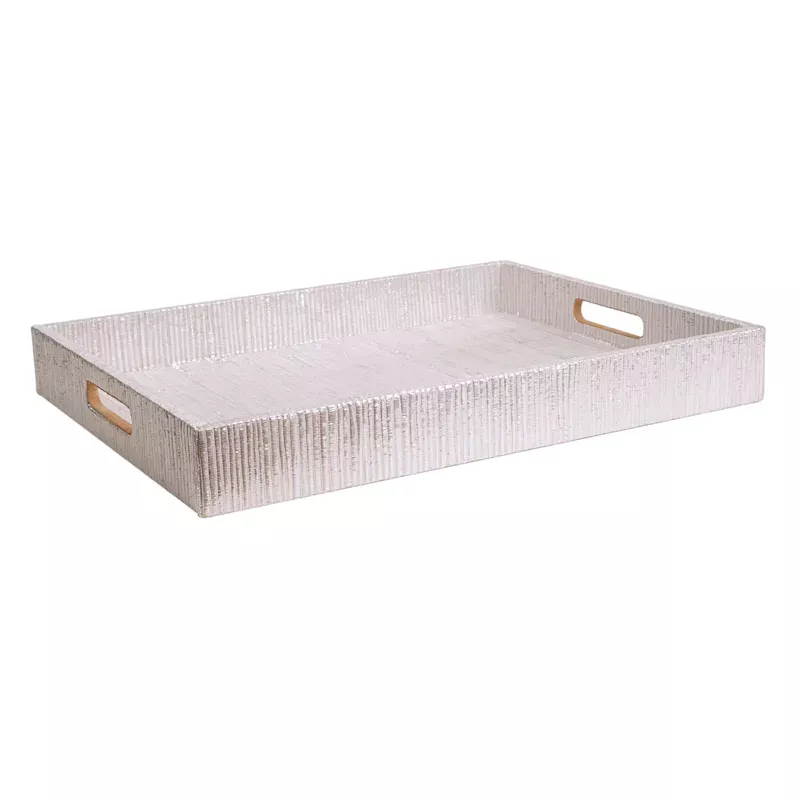 Metallic Seagrass Decorative Tray, Medium