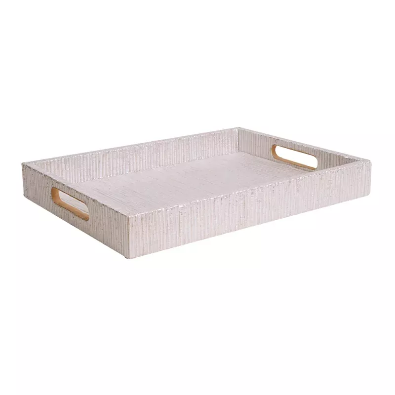 Metallic Seagrass Decorative Tray, Small