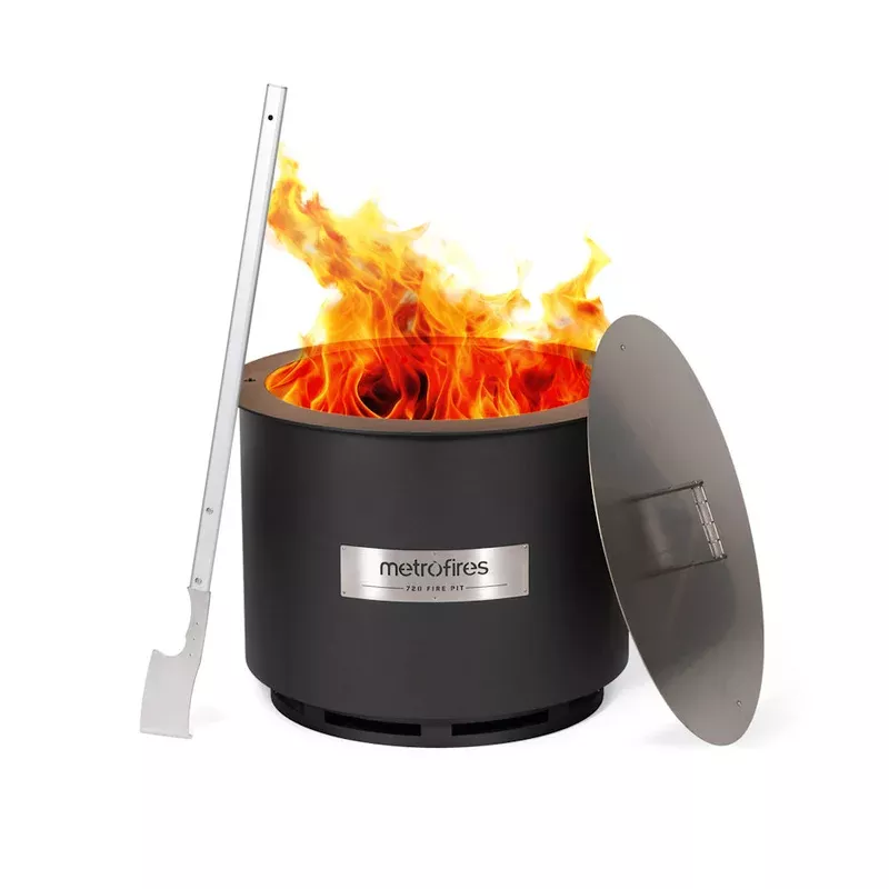 Metro 720C Fire Pit Black / Corten