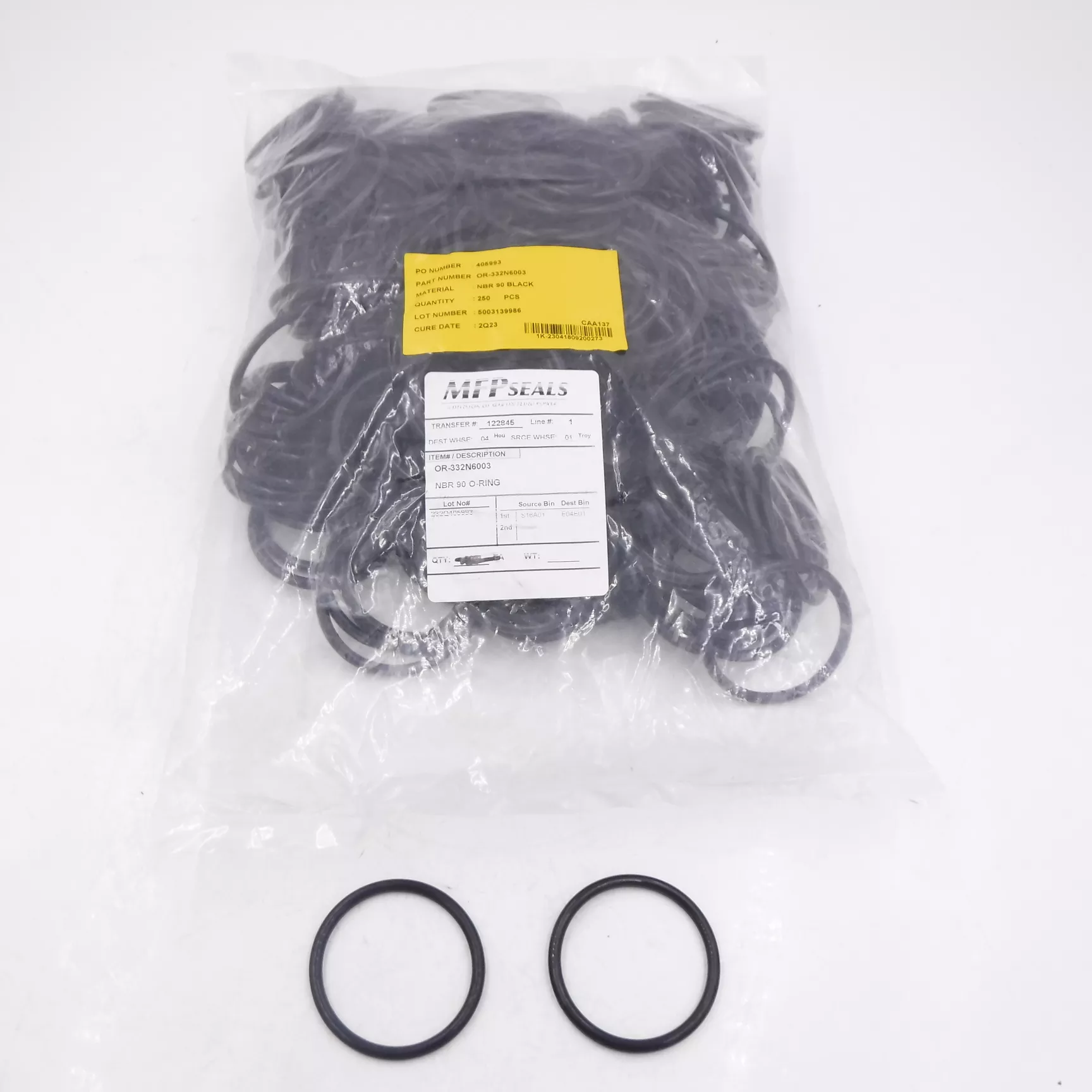 MFPSeals 2-3/8″ID 2-3/4″OD NBR 90 Black Nitrile O-Rings OR-332N6003