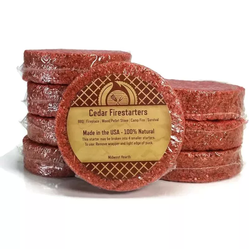 Midwest Hearth Cedar Fire Starters (8 Pack – Up to 32 Fires) Made in USA