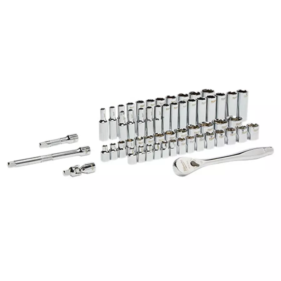 Milwaukee 3/8" Drive 56 piece Ratchet & Socket Set - SAE/Metric