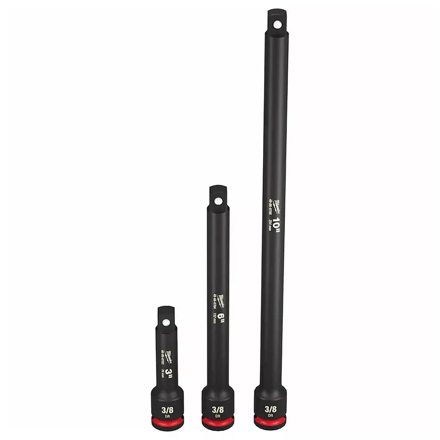 Milwaukee 3pc SHOCKWAVE™ IMPACT DUTY™ 3/8" Drive Extension Set